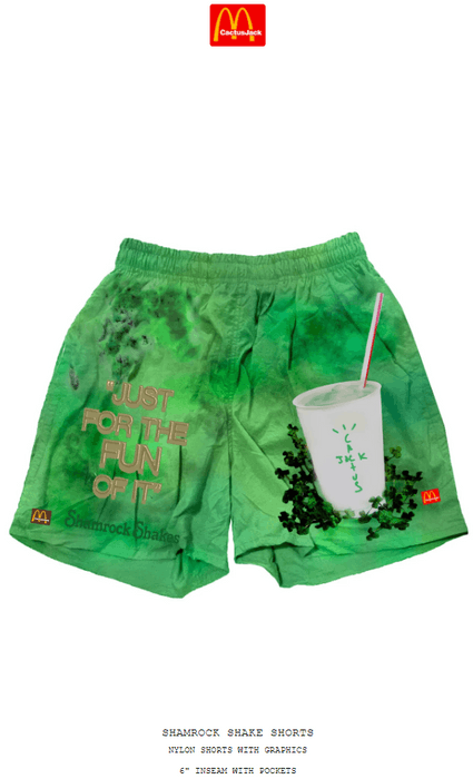 Cactus Jack Green McDonald Shorts