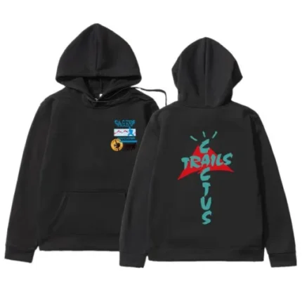 Cactus Jack Logo Streetwear Hoodie Black