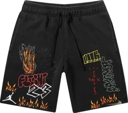 Cactus Jack MJ Fleece Black Shorts