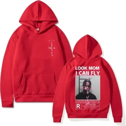 Cactus Jack Red Look Mom Hoodie