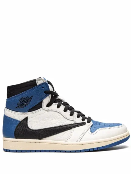 Travis Scott Air Jordan 1 Blue and Black High SP Sneakers