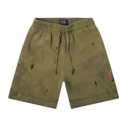 Travis Scott Green Air Jordan Washed Suede Shorts